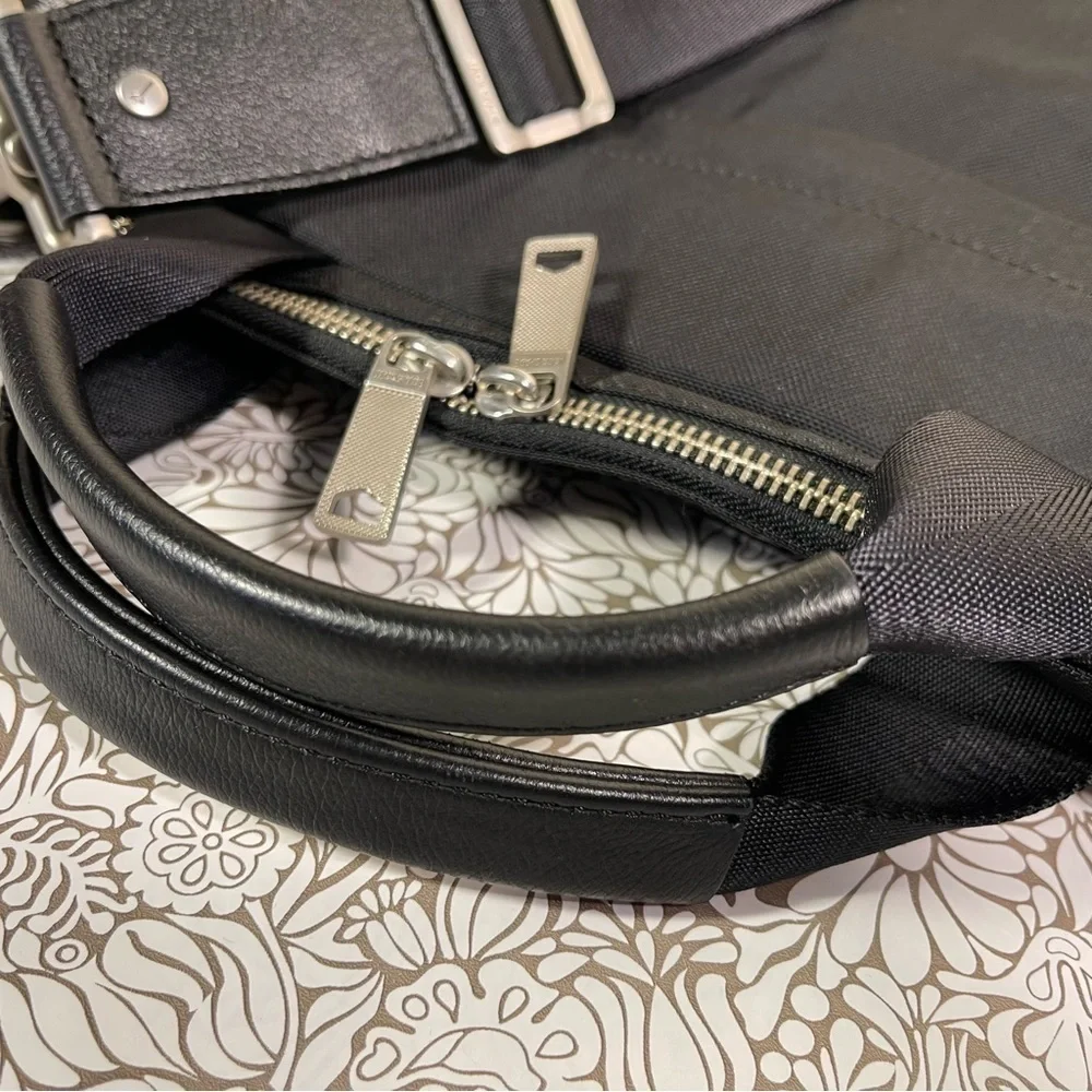 Jack Spade Warren Street Waxed Canvas Laptop Briefcase Messenger Bag